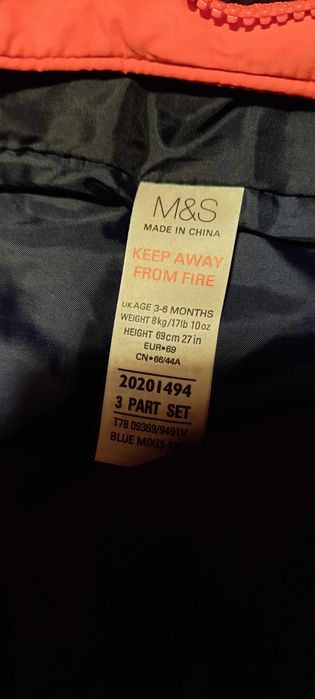 Kombinezon zimowy Marks and Spencer, rozm. 3-6 m.