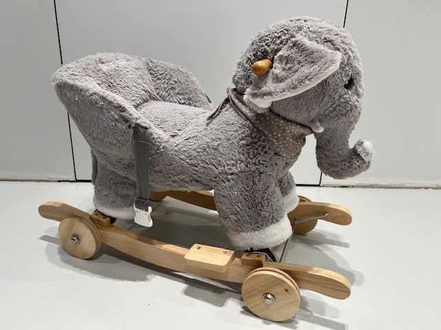 MILLY MALLY Polly drewniany szary słonik na biegunach