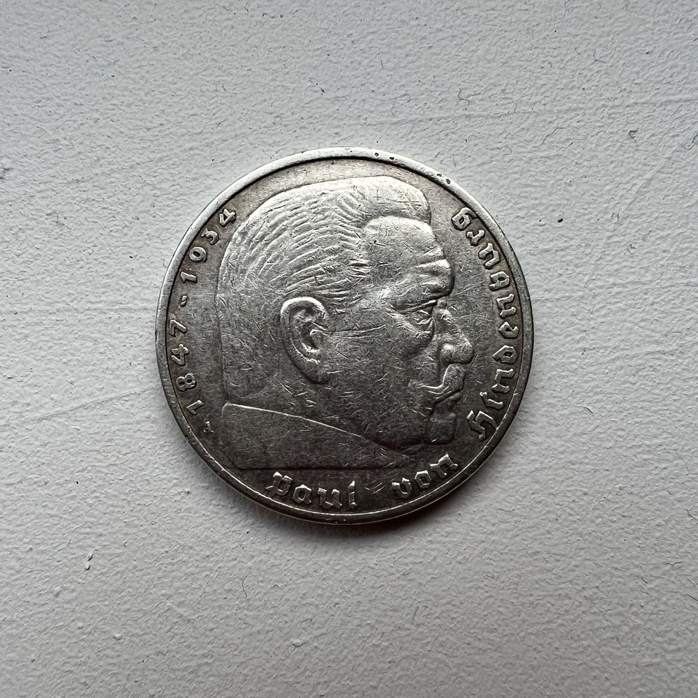 Moneta Paul von hindenburg 5 marek