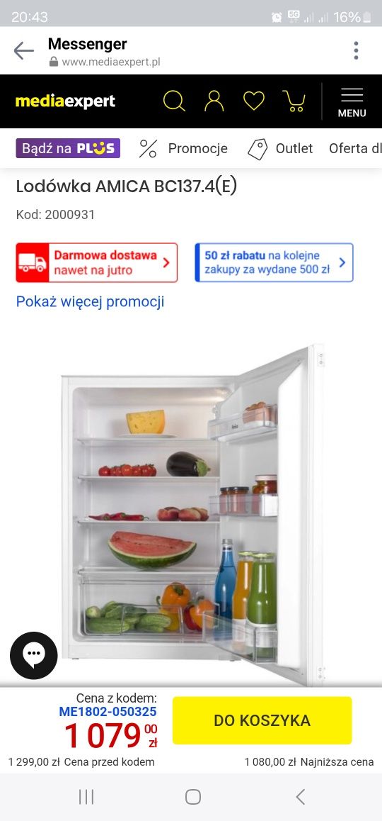 Lodówka Amica BC137.4