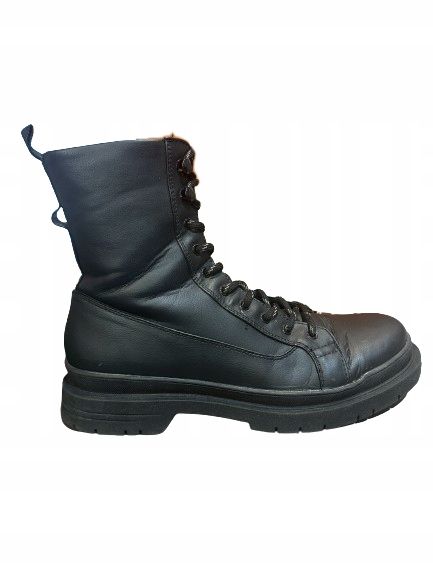 Zign 43 Czarne Botki Sznurowane R4571