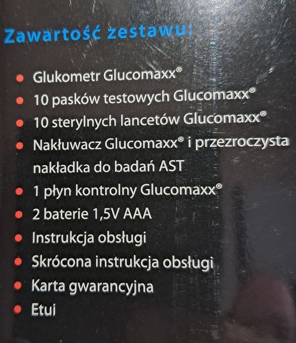 Glukometr Glukomaxx - fabrycznie nowy komplet w opakowaniu.