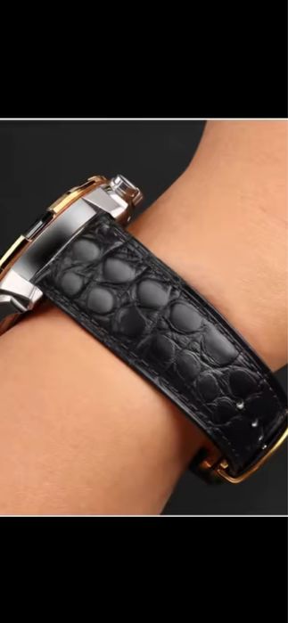 Кожаный ремешок из кожи крокодила 20 мм на 18 мм