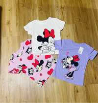 H&M nowe koszulki Minnie 122/128