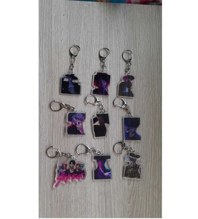 Saja Boys porta chaves acrílico kpop demon hunters