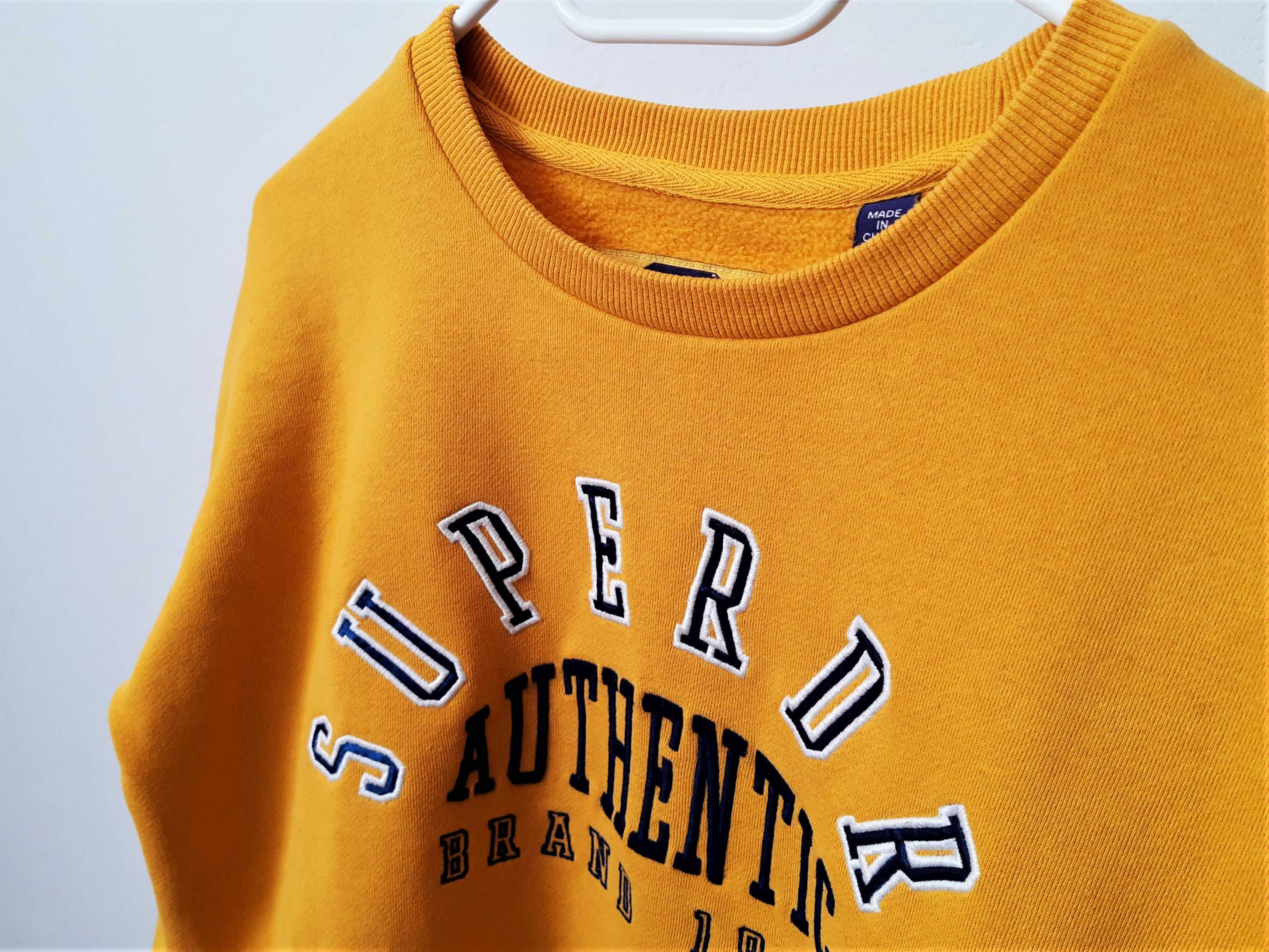Superdry Bluza Sweter Dresowy Sportowy Żółty Damski