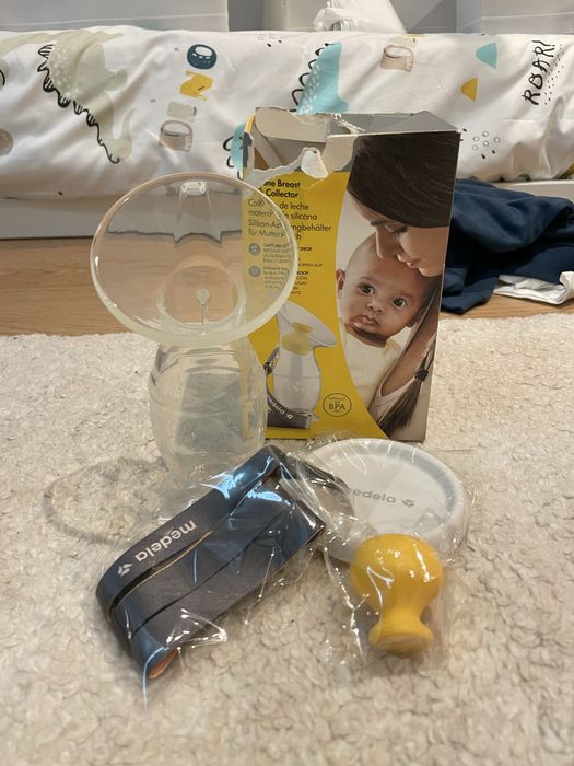 Copo coletor, sacos armazenamento leite e discos amamentação