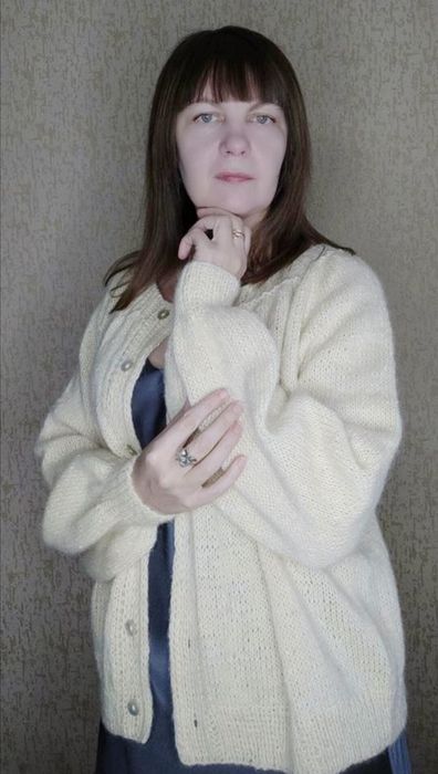 Кардиган вязаний молочний