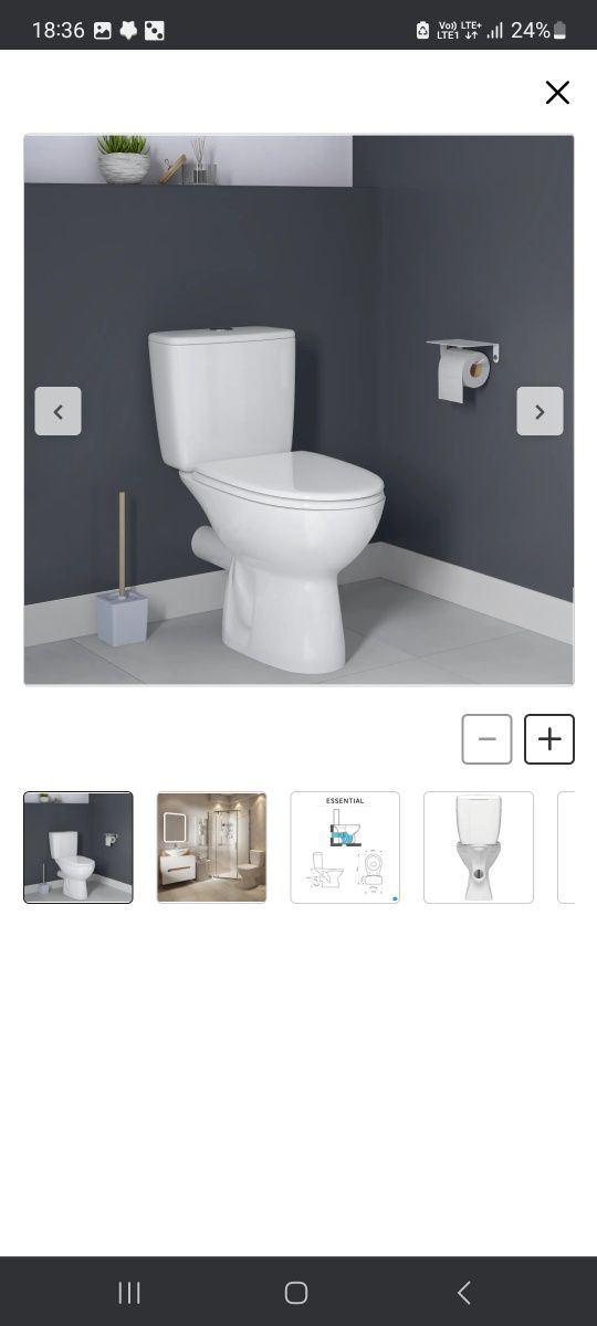 WC kompakt Essential Sensea