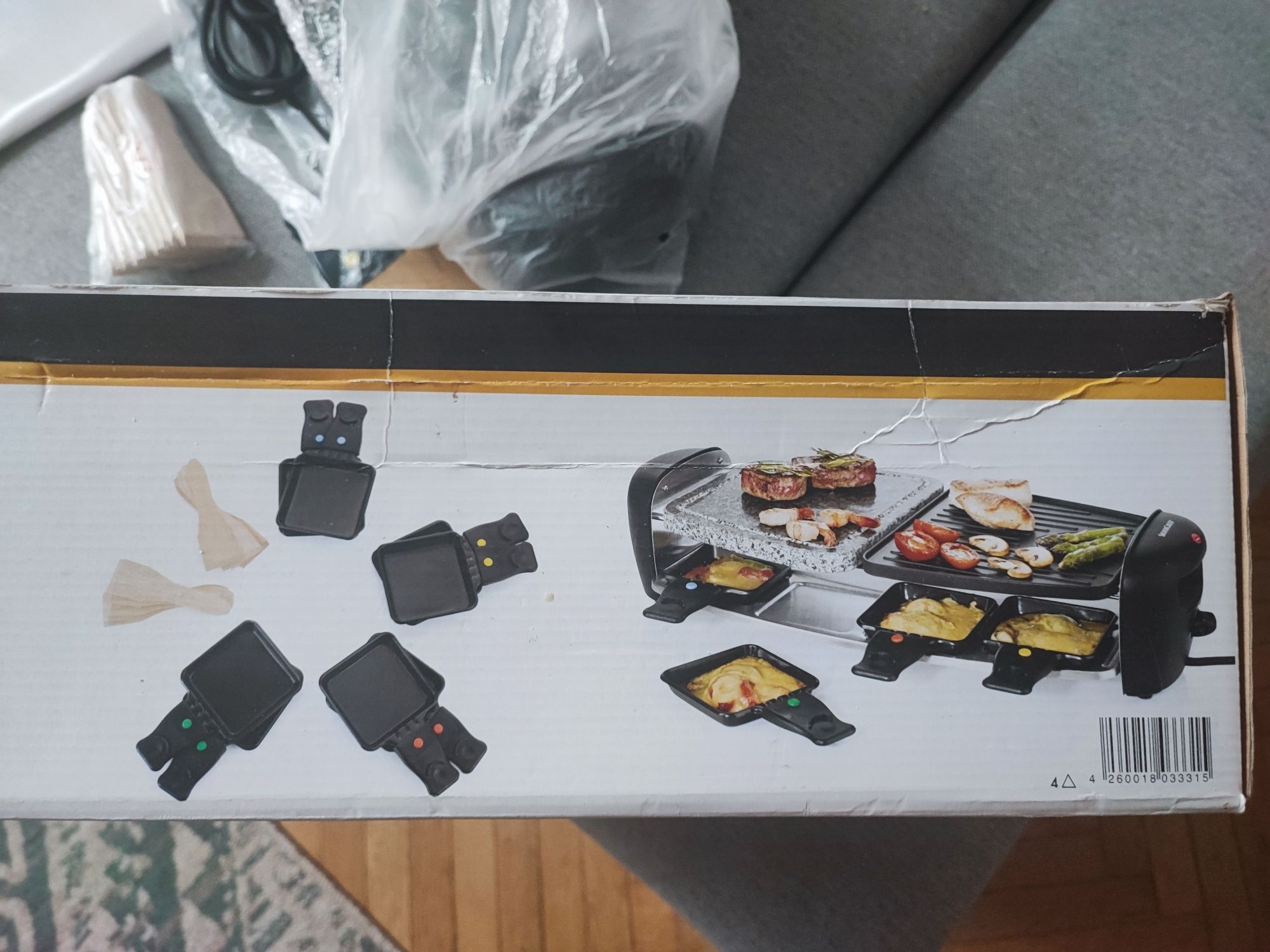 Nowy grill elektryczny Silverctest lidl kamienny z teflonem 1300w