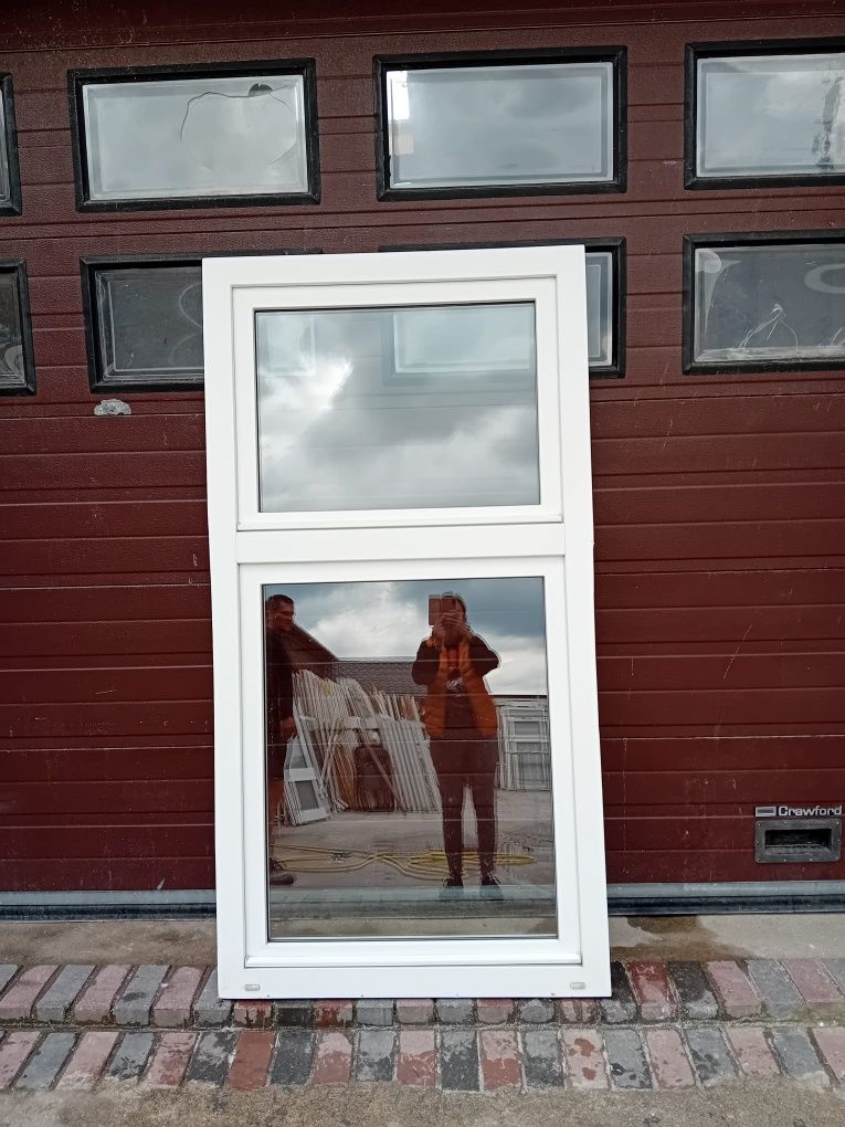 Okno 105x200 PCV okna do kamienicy białe DOWÓZ CAŁY KRAJ
