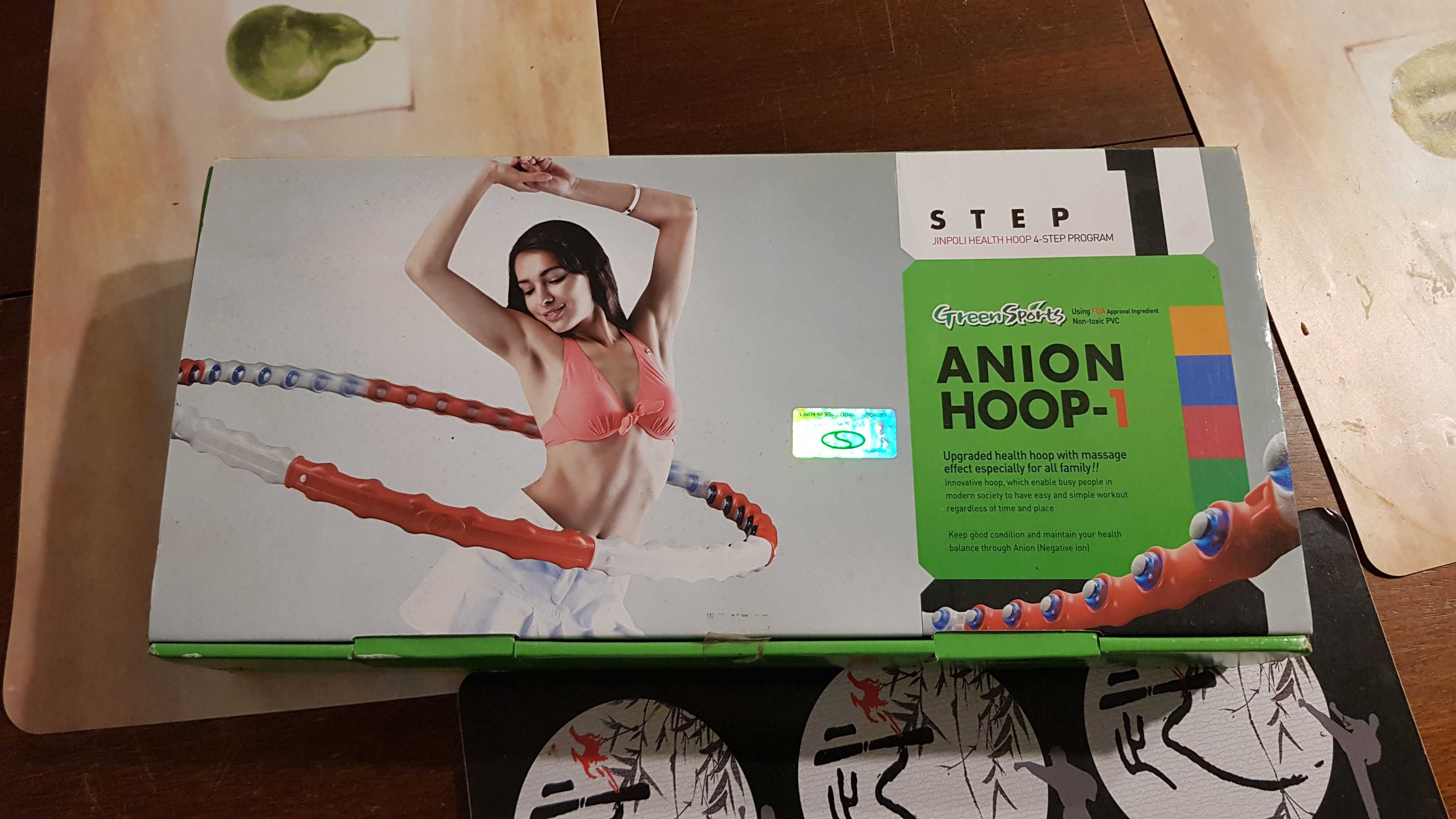 NOWE, odchudzające, składane hula hoop anionowe z masażem Anion Hoop