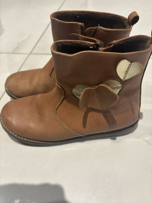 Skorzane  trzewiczki dla dziewczynki  33