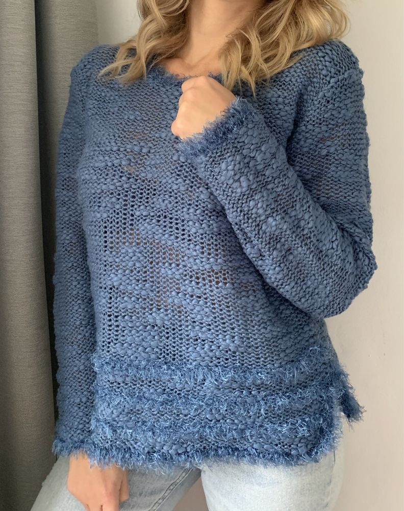 Niebieski sweter Vintage retro y2k M L