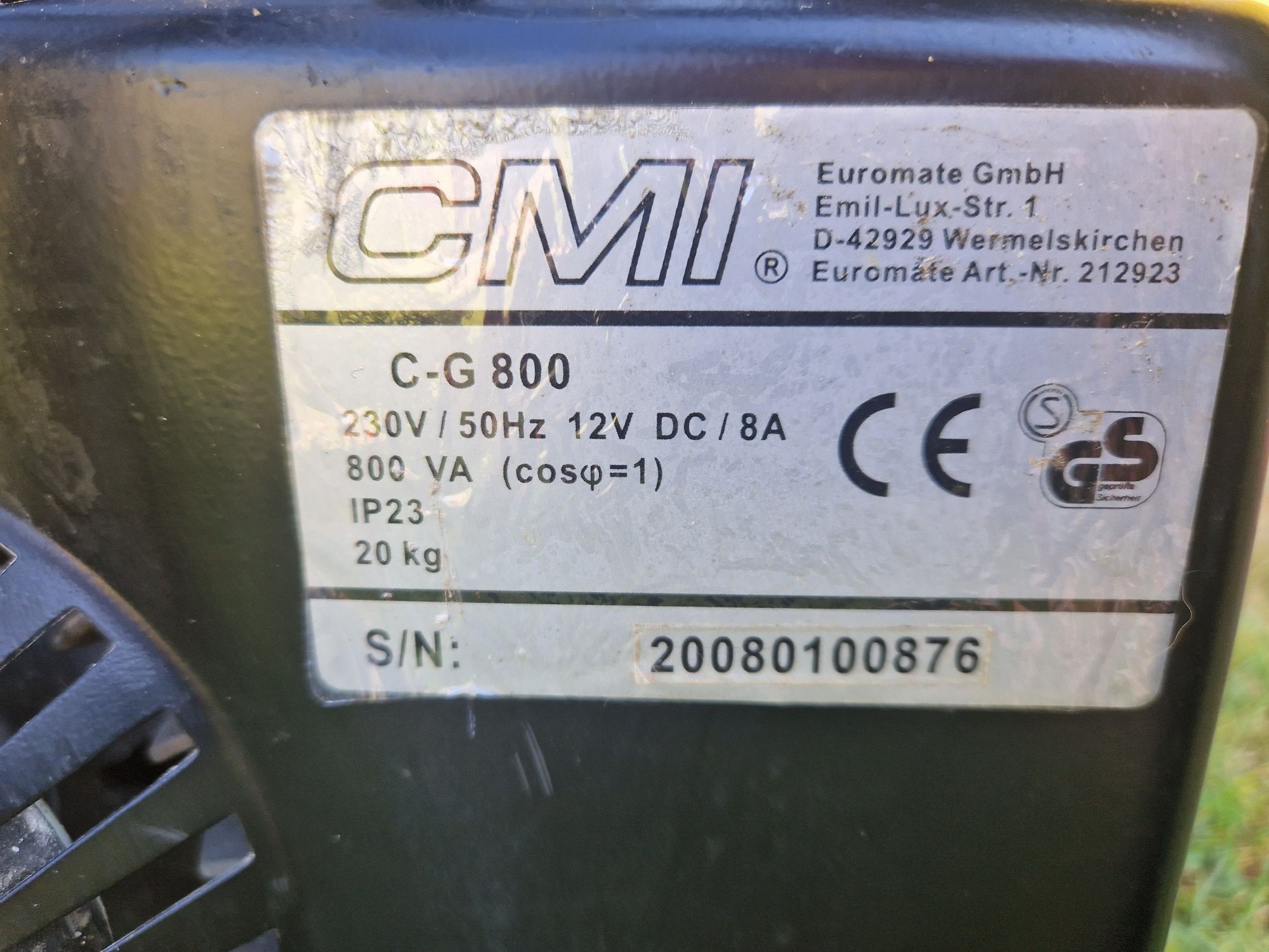 Agregat prądotwórczy CMI C-G800 230V 12V DC/8A