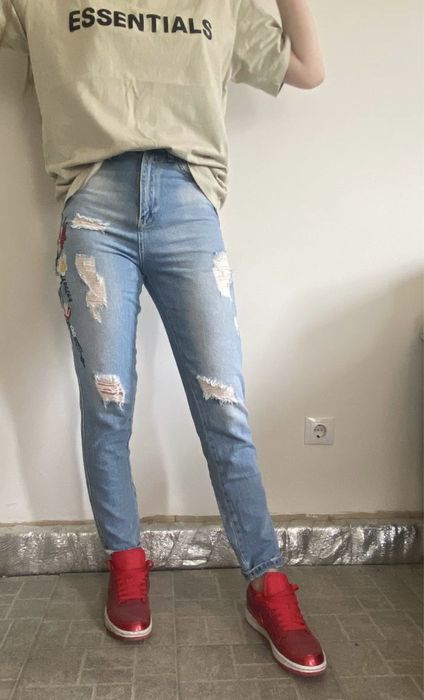 Літні джинси з високою посадкою