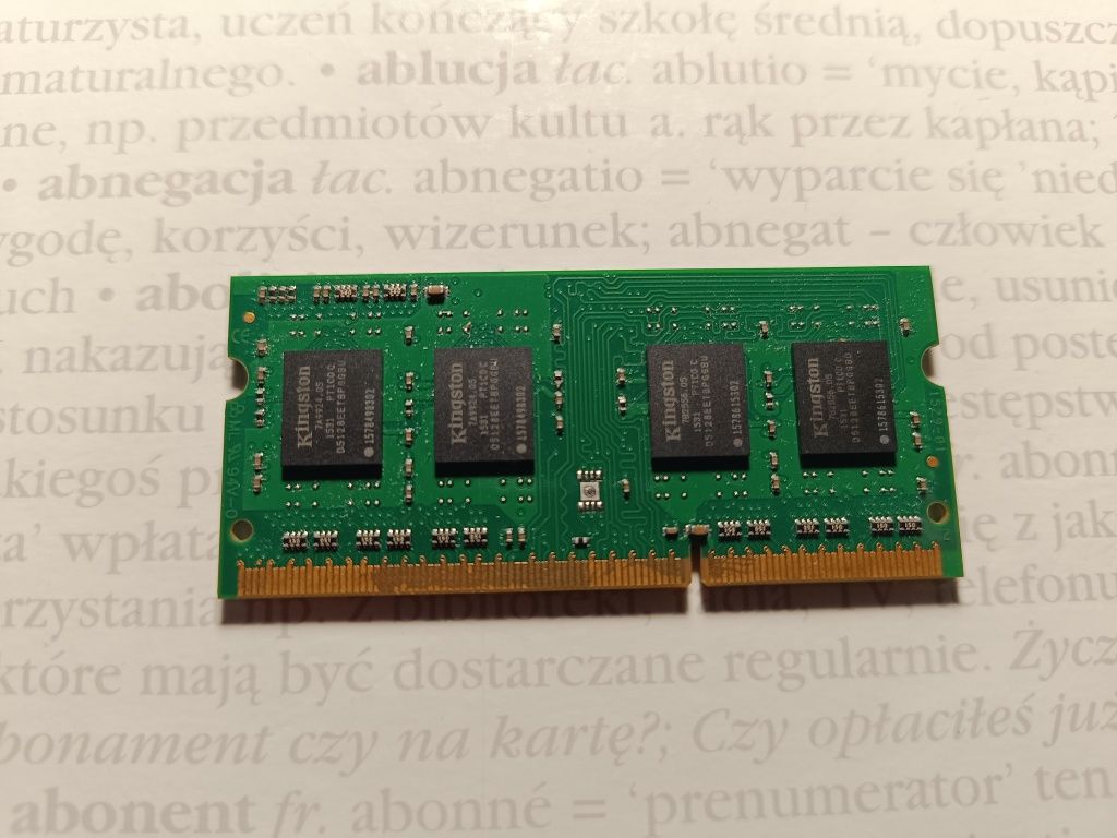 Pamięć RAM Kingston 4GB DDR3 laptop