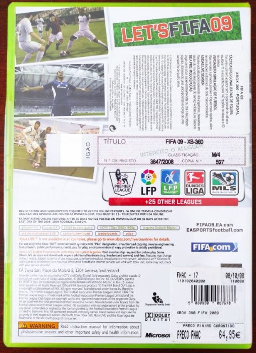 FIFA 09 Xbox 360