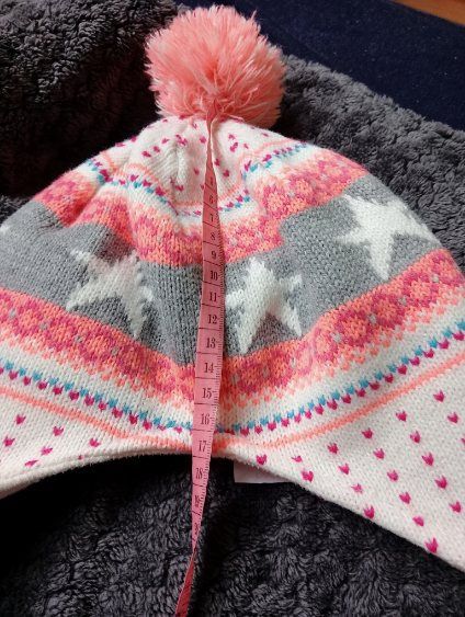 Czapka wiązana zimowa dziewcz. 54 cool c. i M. Miki 104/122 H&M.