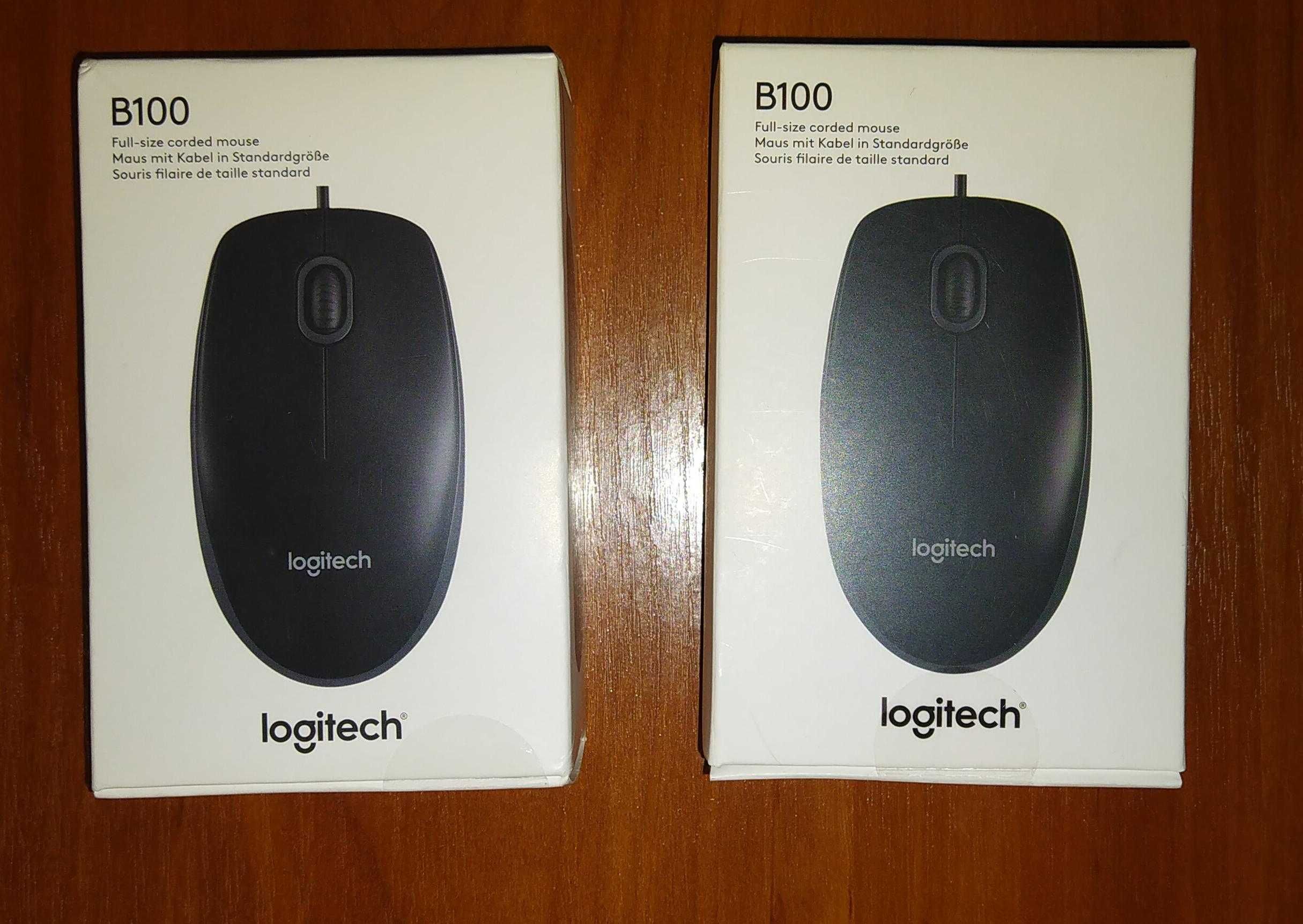 Мышь Logitech B100 Optical Mouse Black (USB)