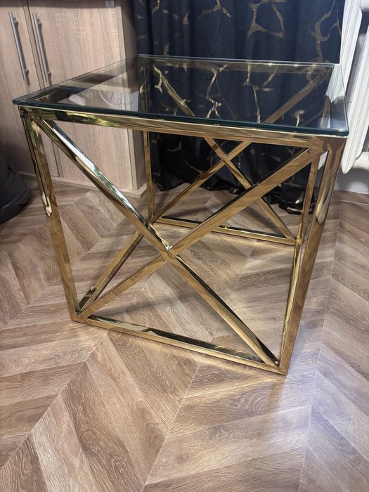 Stolik złoty glamour