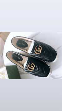 Gucci espadryle koturn skora r.38