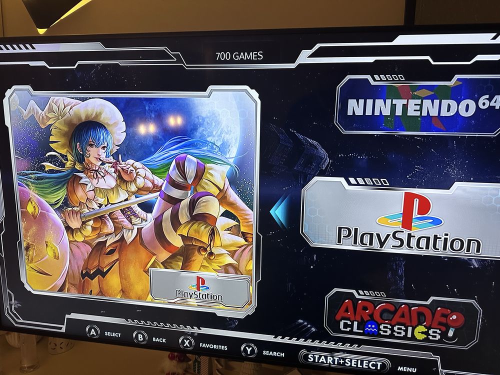 Retro konsola 4K, 55000 gier, bezprzewodowa, 2 pady