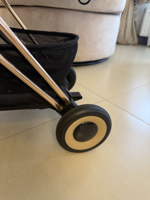 Коляска Cybex Coya Sepia Black шасі rosegold, Візочок Сайбекс Койя