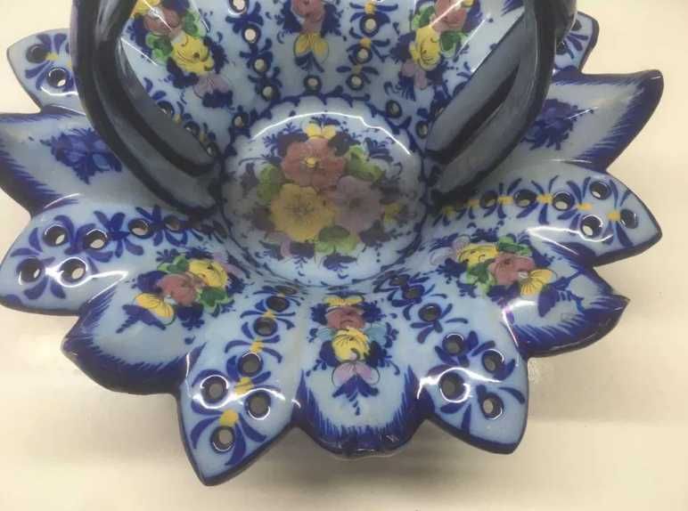 Cesta Azul em Loiça (Artesanal)