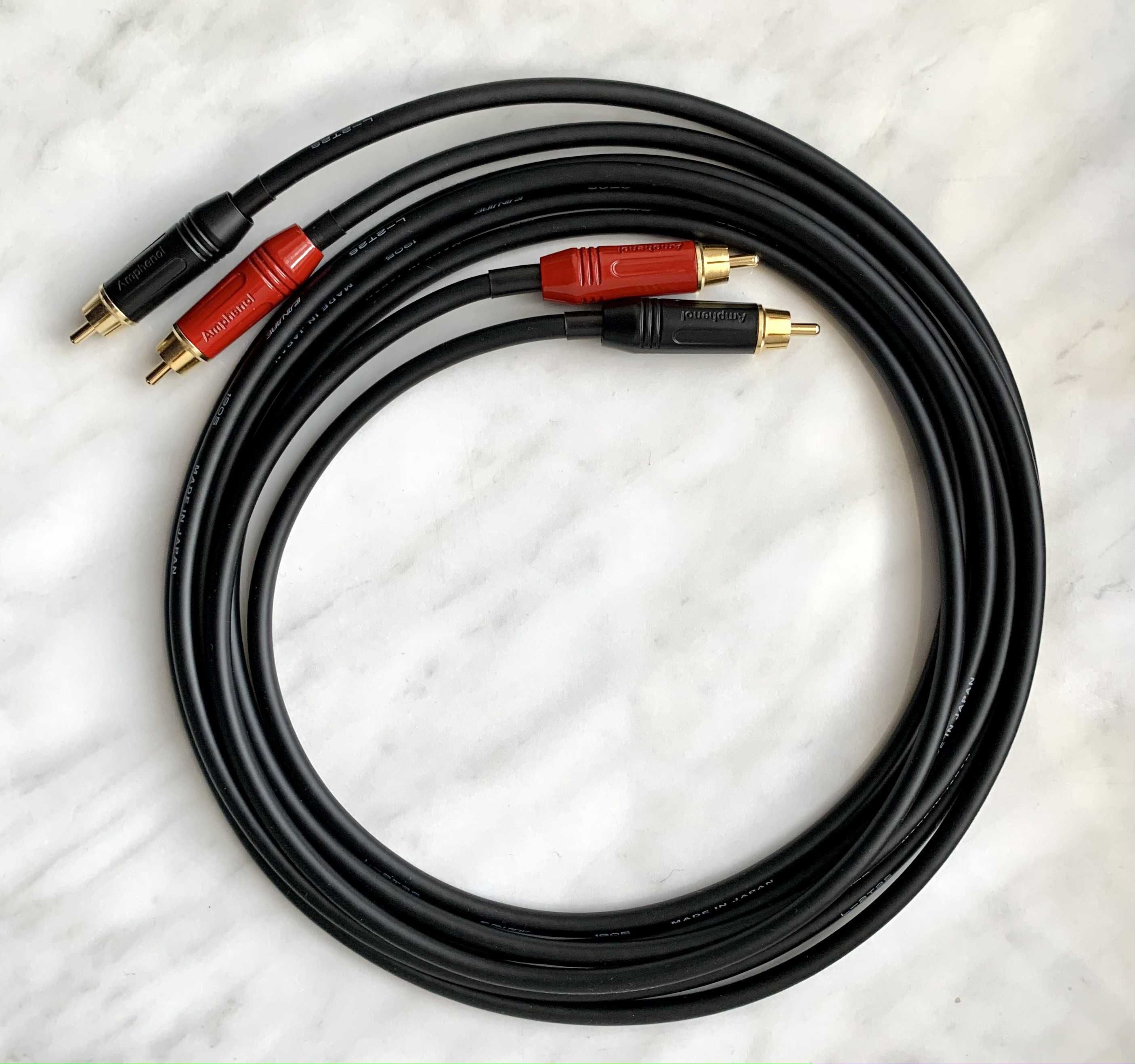 Кабель Canare L-2T2S, RCA to RCA, длина 2 метра, коннекторы Amphenol