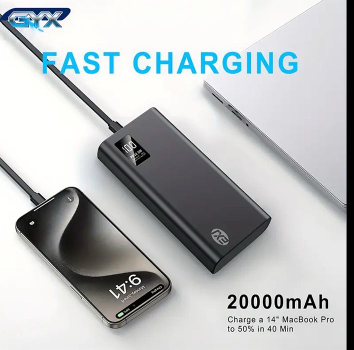 Power Bank 20000 GYX | USB-C | Швидка зарядка 22.5W