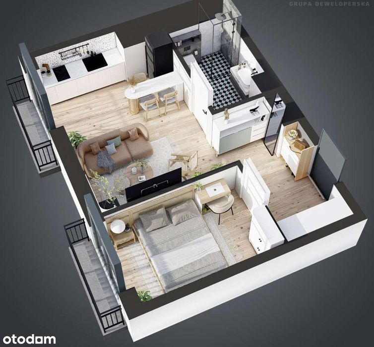 Stan Deweloperski I 37,5m2 I 2 pok. do własnej aranżacji! I FV Vat 23%