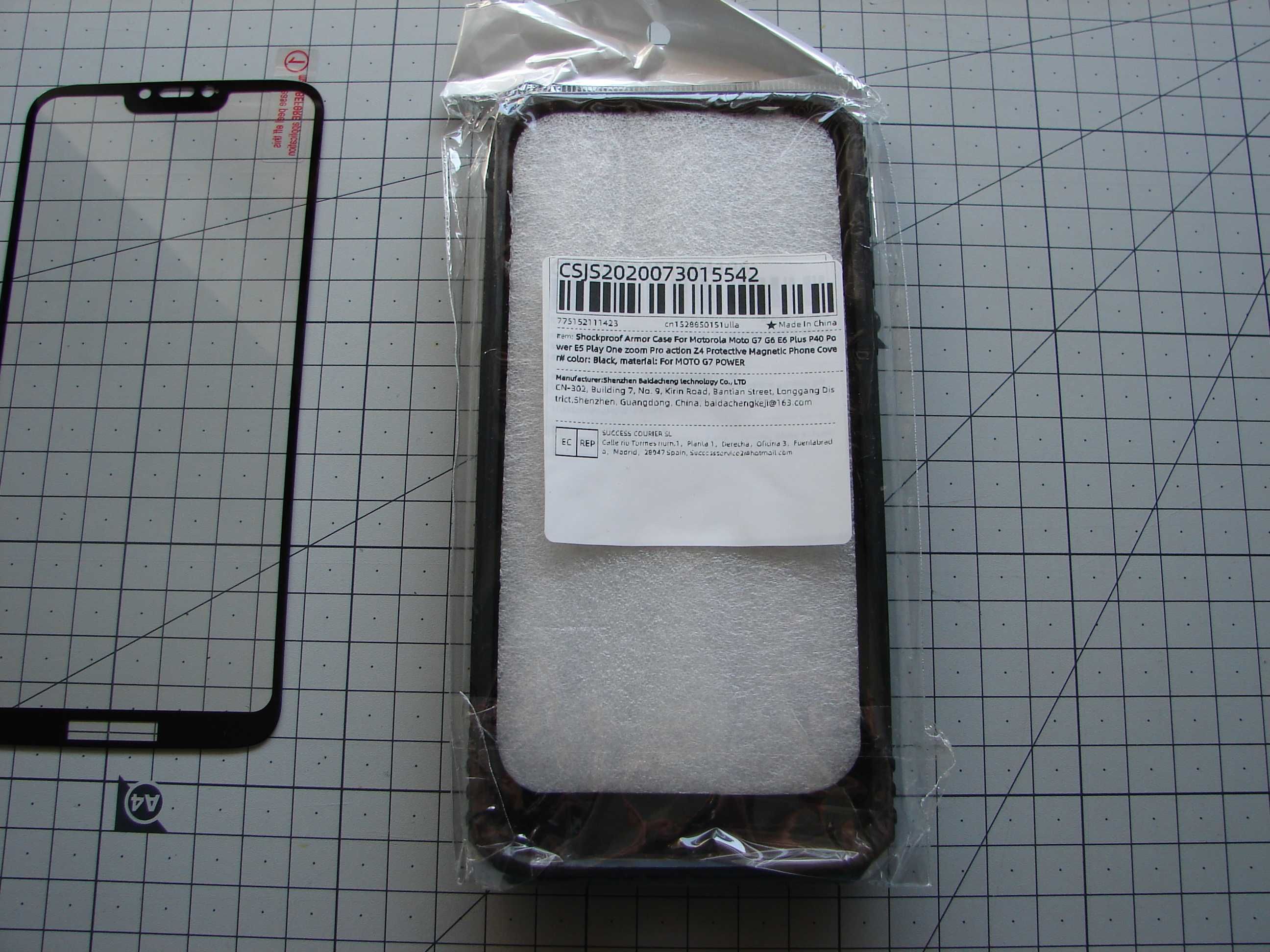 Motorola G7 Power - Pancerne Etui + szkło 9D - Nowe