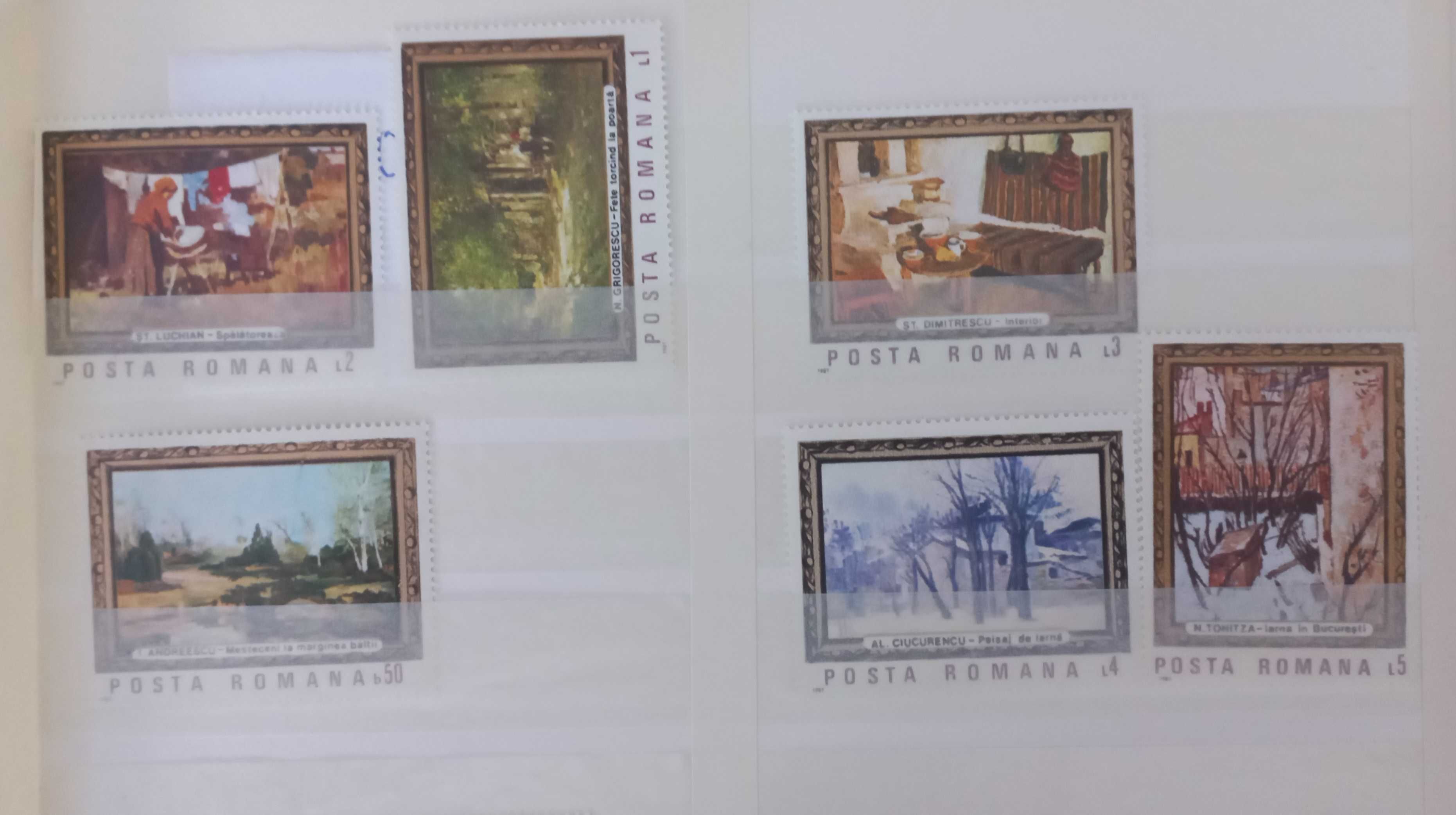 Znaczki pocztowe - Malarstwo - Rumunia czyste 1987