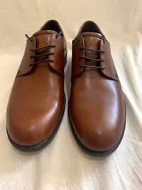 Шкіряні коричневі туфлі Ecco Harold