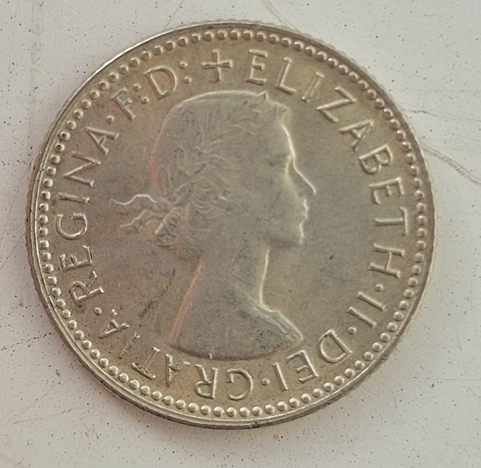 6 Pensów. Australia. 1957. Srebro. Piękny stan.