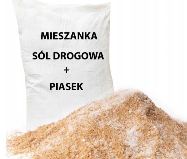 Sól drogowa // Mieszanka soli drogowej z piaskiem // Piasek