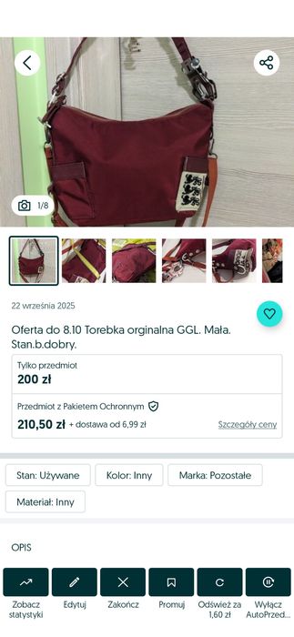 Dwie torebki za 350 zl. Orginalne GGL.