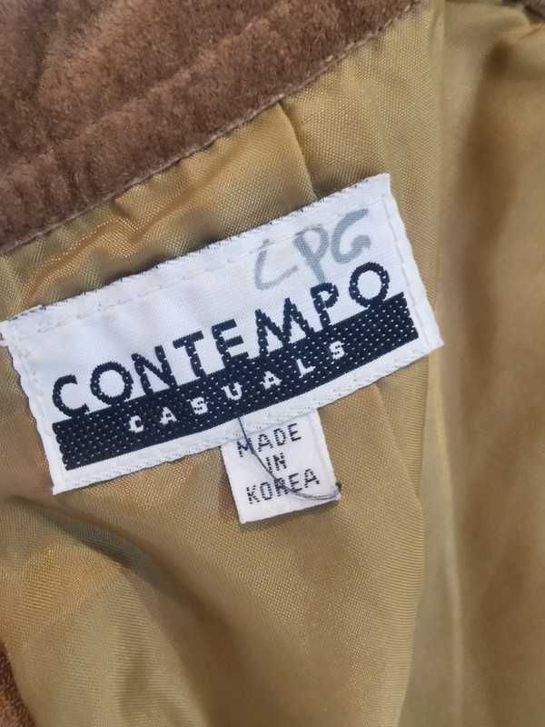 Brązowa spódniczka z naturalnej skóry Contempo Casuals rozmiar XS