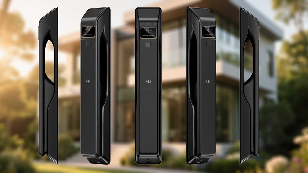 Fechadura inteligente com 4.5 polegadas de ecram