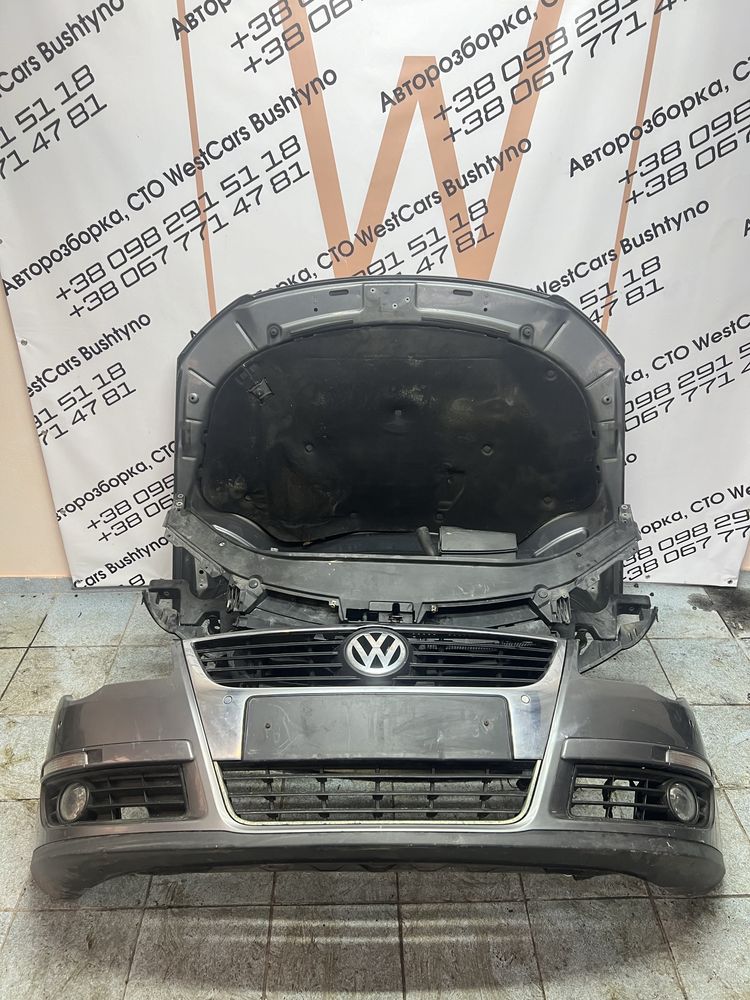 Бампер передній для Volkswagen Passat B6 2005-2010 под парктронік