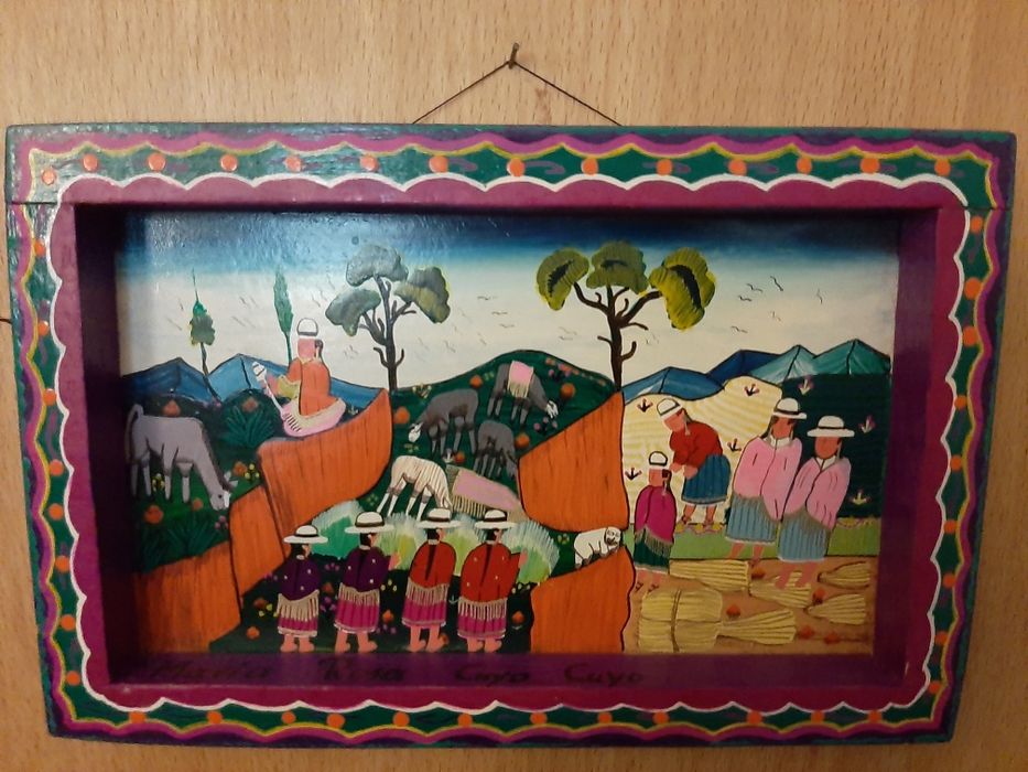 Quadro Arte Popular do Equador Tigua CAYO