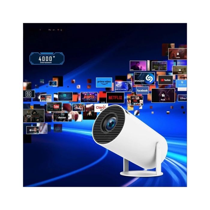 Projetor Smart 2 em 1 com Controlo e Comandos de Jogo