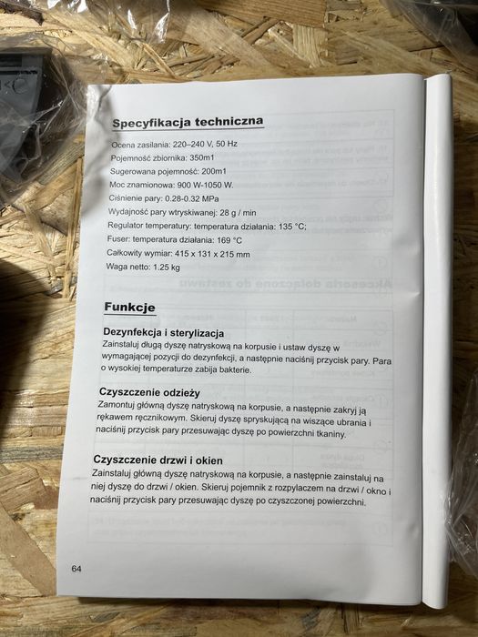 Ręczny odkurzacz parowy