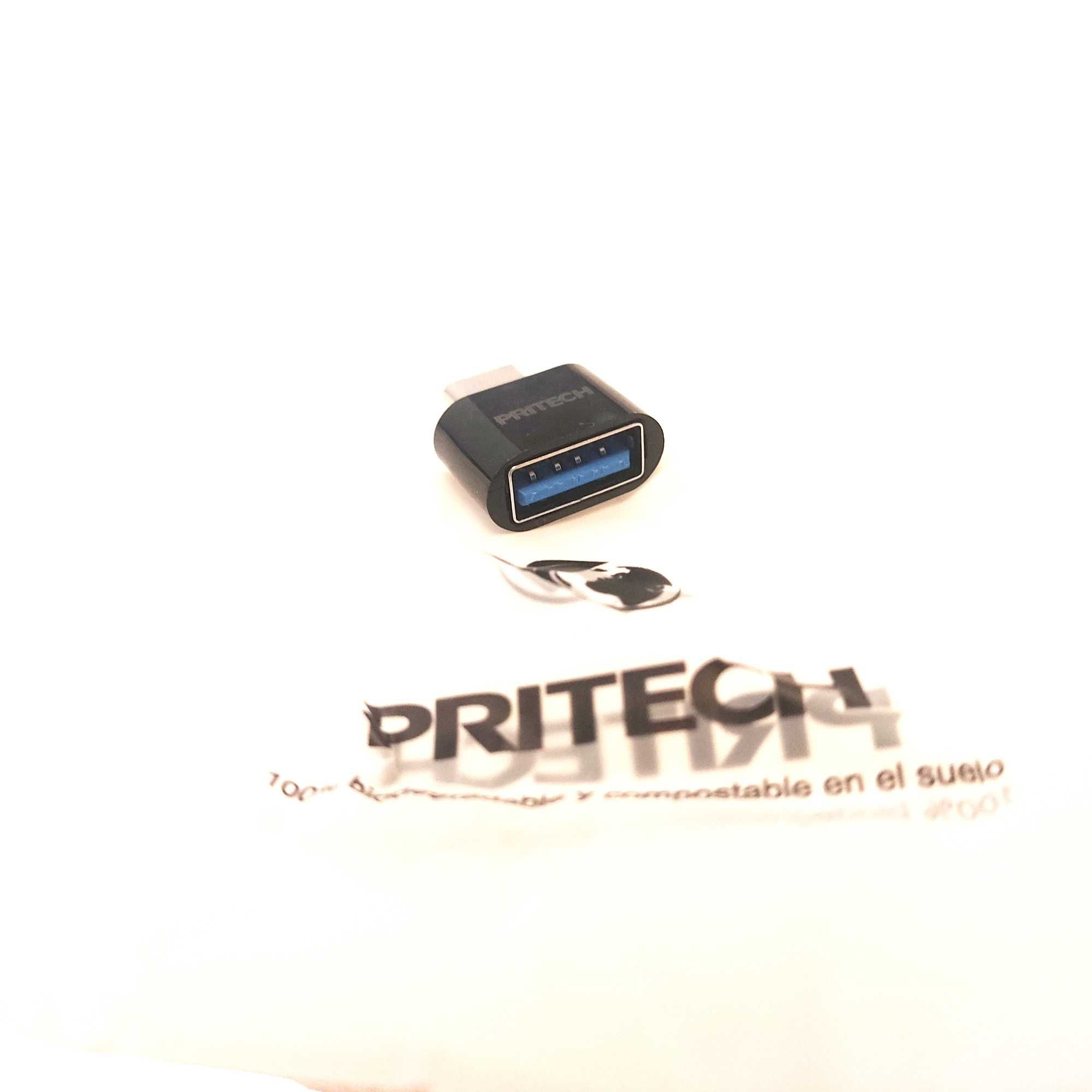 Adaptador usb 2.0 para usb tipo C OTG da Pritech PBP-707 em caixa