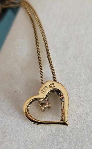 Позолота цепочка 925 проба з кулоном у вигляді серця