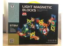 Klocki Magnetyczne Świecące Magnetic Tiles Tor Kulkowy Magnetyczny