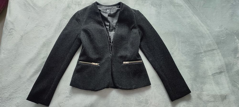 Marynarka żakiet damska XS 34 błyszcząca