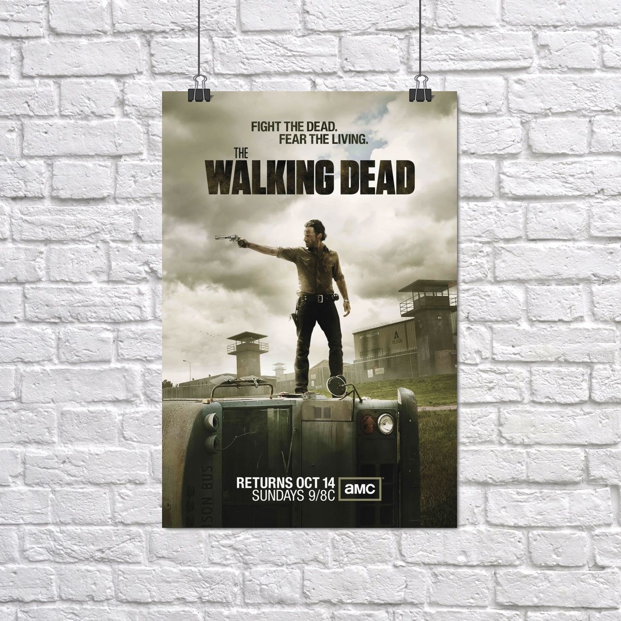 Walking Dead, TWD, Рік Граймс,Ходячі мерці, постер, картина на полотні