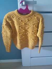 Sweter musztardowy dziewczęcy Coccodrillo rozmiar 158